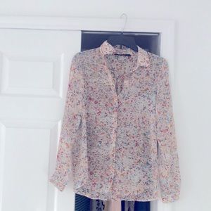 Zara multi color button down